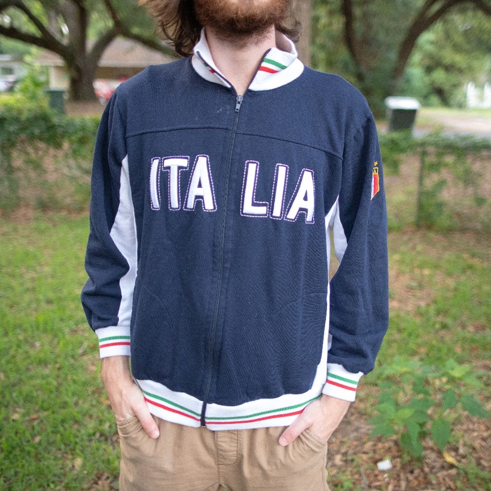 ITALIA Sweater Track Jacket Italy Full Zipper